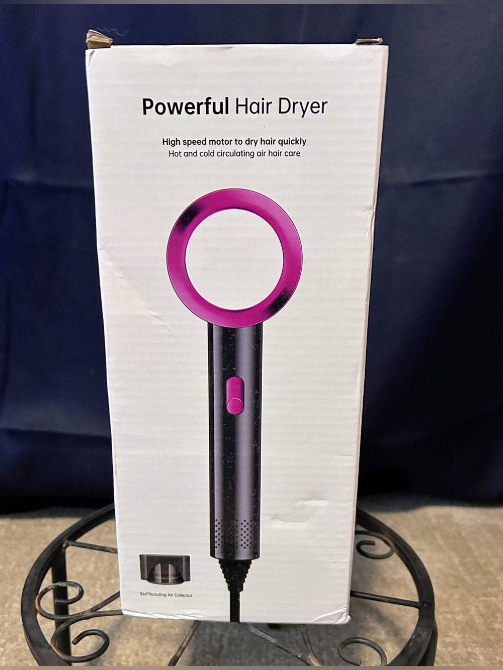 Powerful Purple/Black Hair Dryer - High Speed Hair Dryer